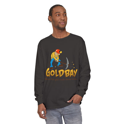 Gold Digger Long Sleeve T-Shirt — 'Gold Bay' Miner Graphic, "Where the gold rush never ends."