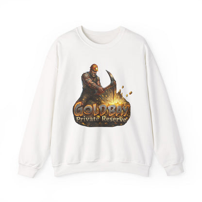 Crewneck Sweatshirt — "Golden Private Reserve" Miner Graphic