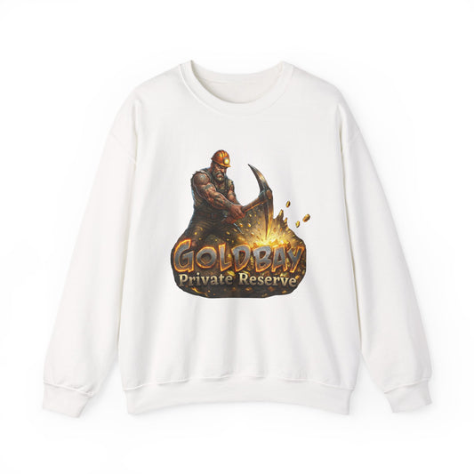 Crewneck Sweatshirt — "Golden Private Reserve" Miner Graphic