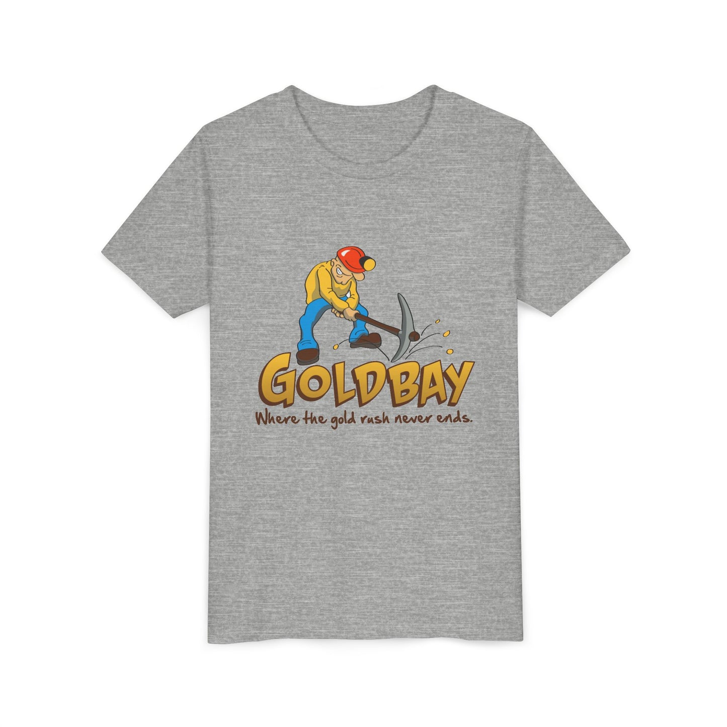 Youth Tee - "Gold Bay" Miner Graphic Shirt (Where the gold rush never ends)