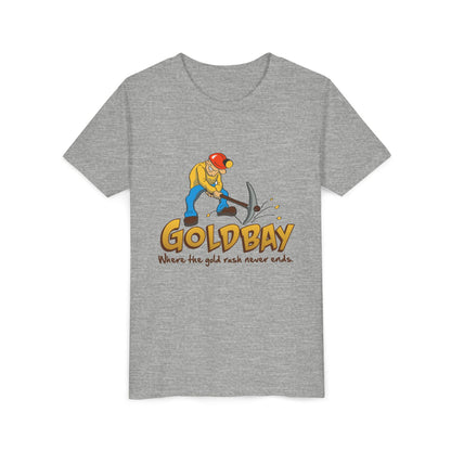 Youth Tee - "Gold Bay" Miner Graphic Shirt (Where the gold rush never ends)