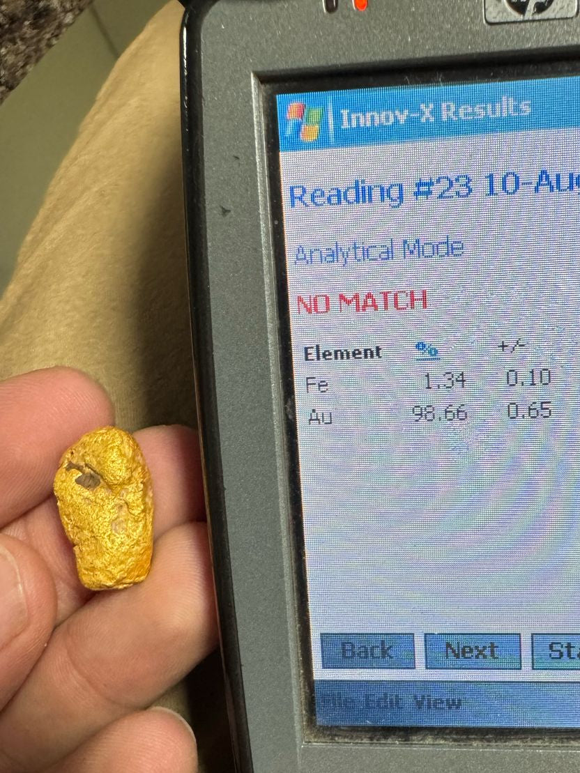 HIgh purity Mexican Gold nugget - 16.80 grams - 98.66 pure - DENSE!