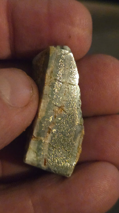 Polished Mariposite with Fine Wire Gold – Rare Natural Gold Specimen | 14.72g