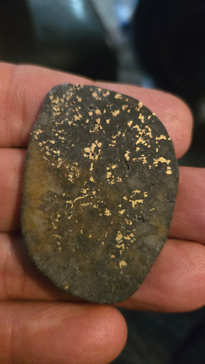 Oregon Gold-in-Quartz Slab - Chemically Enhanced Black Matrix 17.45 grams