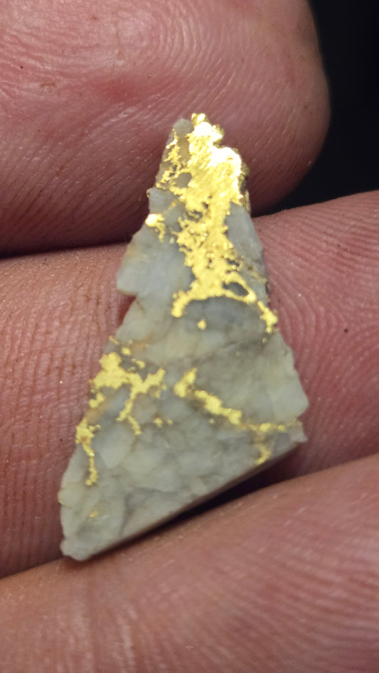 White quartz and gold slab - 1.80 grams - 2.54 mm - Mexico