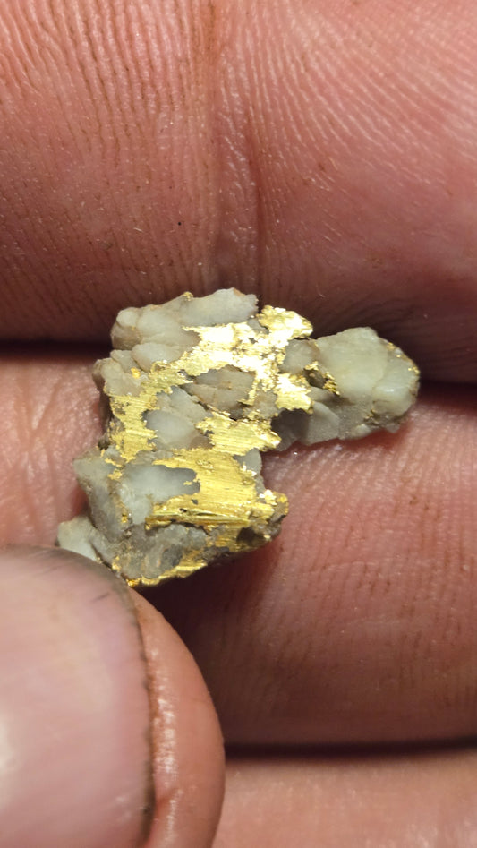 White quartz and gold slab - 1.74 grams - 2.66 mm - Mexico