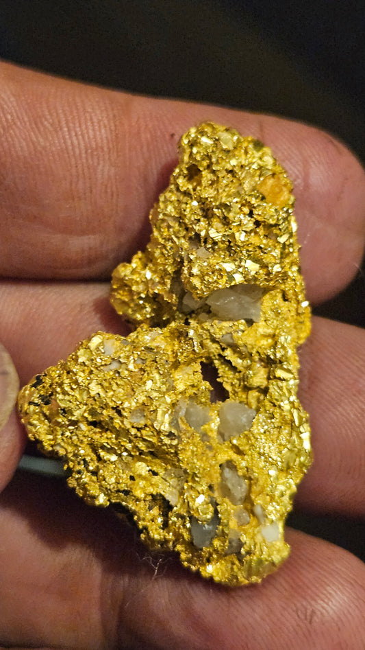 Kanaka canyon California (American River) crystallized gold nugget