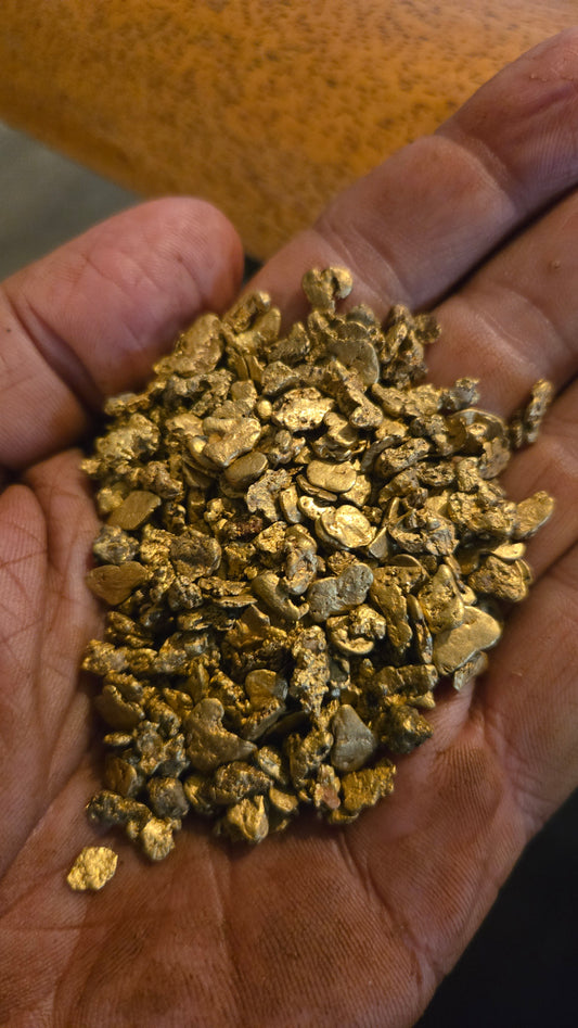 #6 Mesh Gold Nuggets. Overstock 1 ounce lots on sale! Get up to 5% off!
